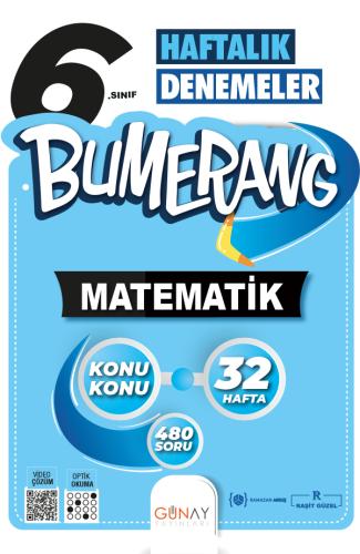 6. Sınıf Bumerang 32 Haftalık Matematik Denemeleri