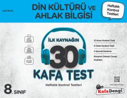 8. Sınıf Din 30 Kafa Test( Haftalık Kontrol Testleri + Sarmal Deneme)