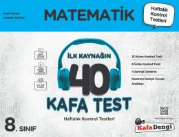 8. Sınıf Matematik 40 Kafa Test( Haftalık Kontrol Testleri + Sarmal De