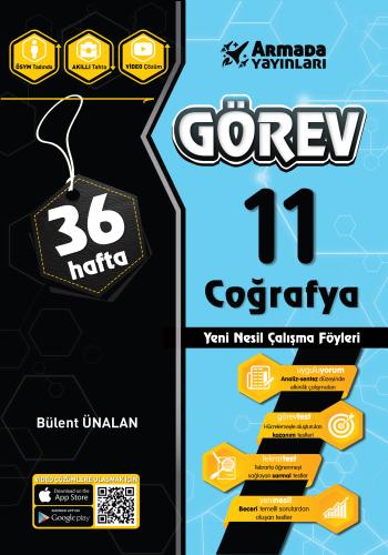 ARMADA 11.SINIF GÖREV COĞRAFYA YENİ NESİL ÇALIŞMA FÖYLERİ 36 HAFTA